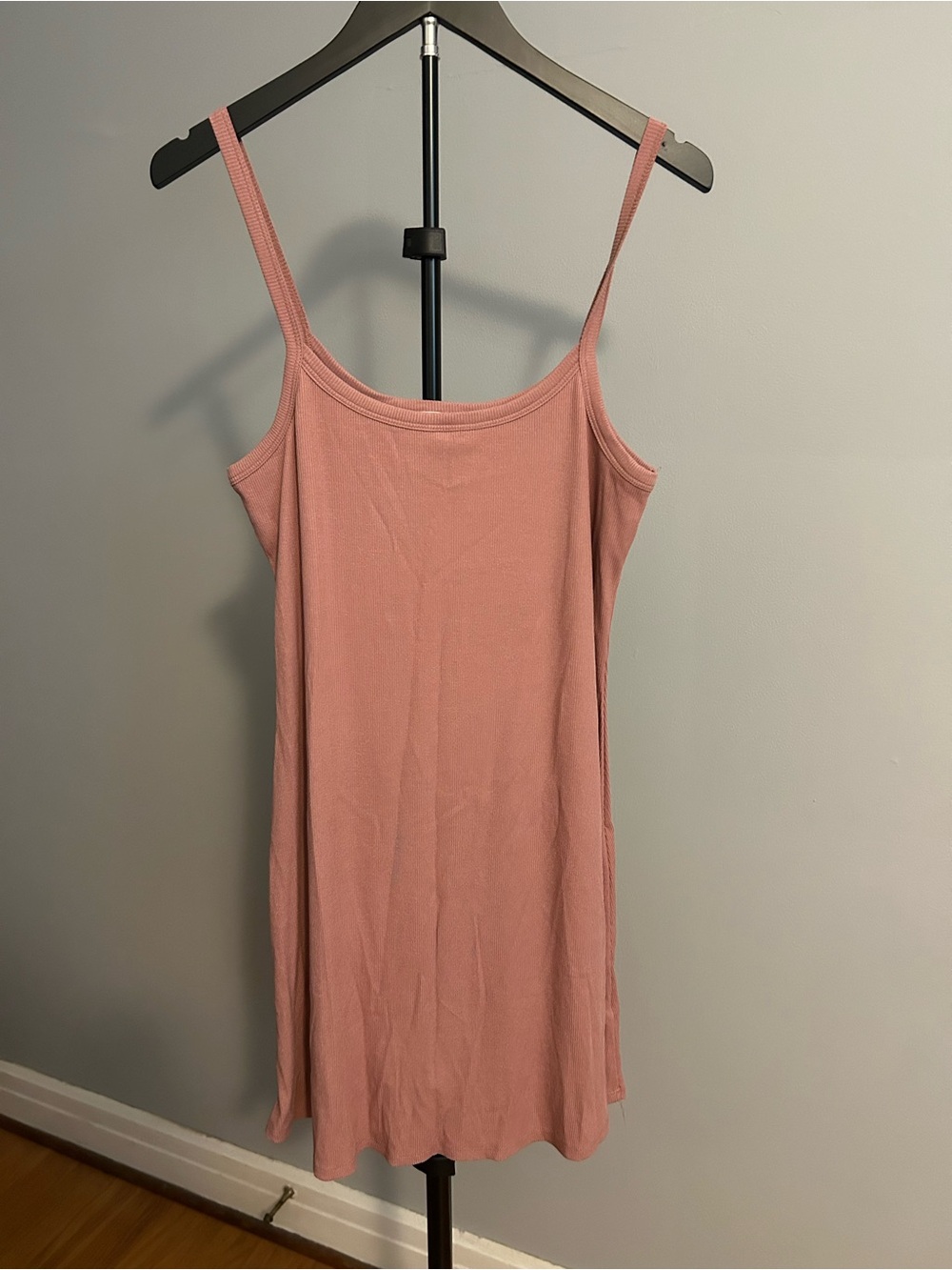Pink Lily Blush Pink Ribbed Romper- New without tags